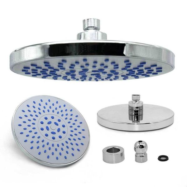 

bathroom shower heads 8" round overhead fixed rainfall head swivel waterfall bath sprayer faucet tool decor