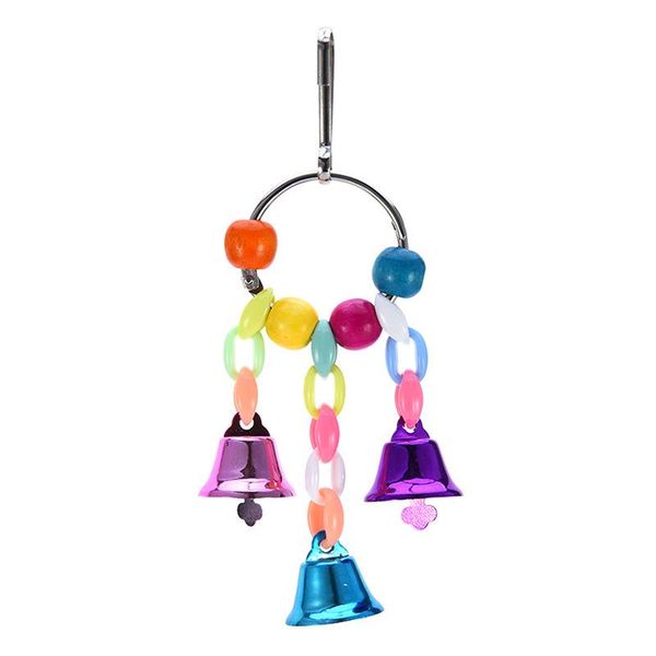 

other bird supplies 1pc parrots toys accessories colorful beads bells pet toy swing stand budgie parakeet cage parrot chew