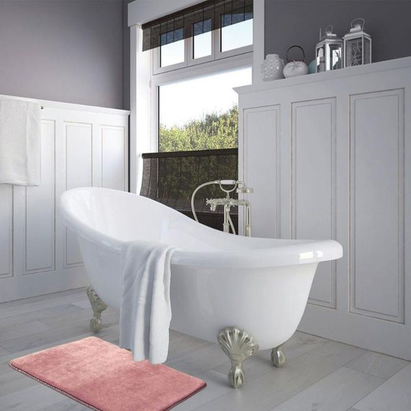 

40*60cm home bath mat coral fleece absorbent soft memory foam bedroom anti-slip kitchen pad silk wool mats