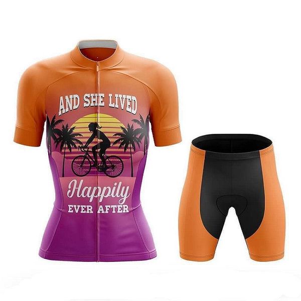 

racing sets 2021 summer women's sports wear and bib shorts polyester set 9d cushion mtb bicycle shirt suit jersey, Black;blue