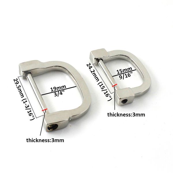 1 x Metall, 2 Größen, D-Ring, Schäkel, Schnalle, Schlüsselanhänger, Ringhaken, Schraubstiftverbindung, Verbindungsstück, Taschenriemenverschluss, Lederhandwerksteile