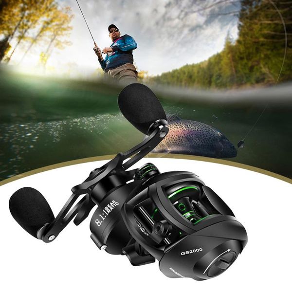 

baitcasting reels 8.1/1 8kg dragging force lure fishing reel tackle accessory casting saltwater
