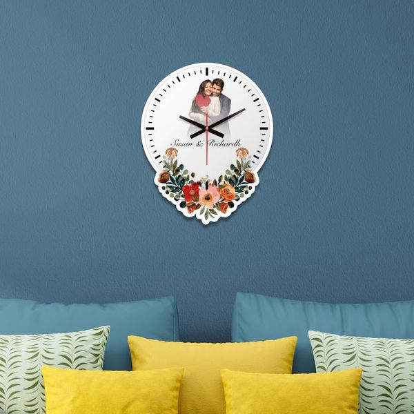 

personalized po uv printed wooden wall clock clocks