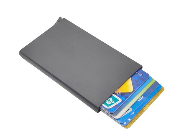 

storage bags aluminum wallet pocket rfid blocking mini metal holder automatic up card case coin purse bag