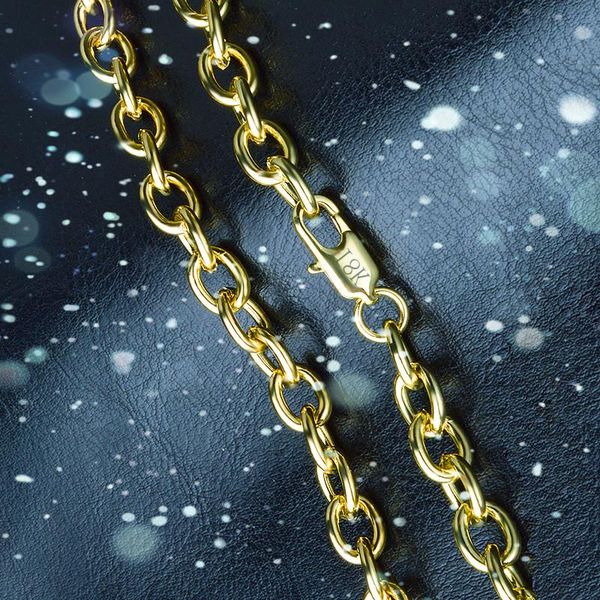 

6mm fashionable necklace domineering men's clavicle chain chains, Silver