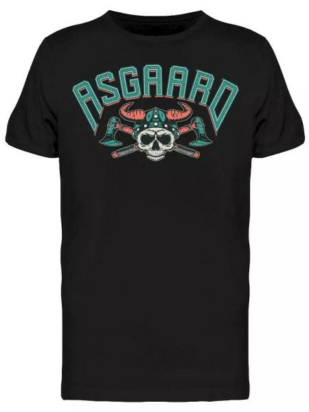 

asgaard skull with axes tee men's -image by shutterstock, White;black