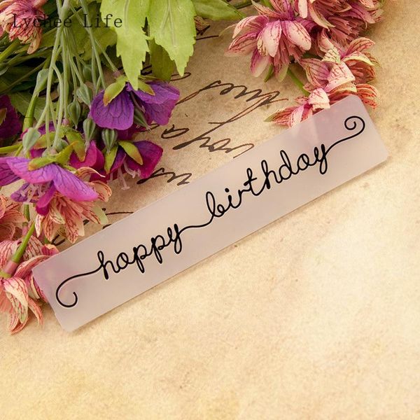 

craft tools lychee life happy birthday plastic embossing folder stencils for card scrapbooking po paper making handmade