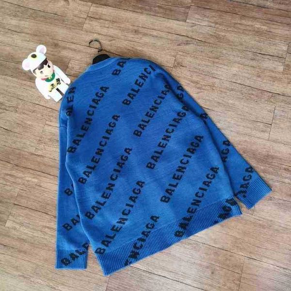 

balencaigass designer sweaters high-quality real shooting paris bullet screen classic letter cardigan buttons the same color, White;black