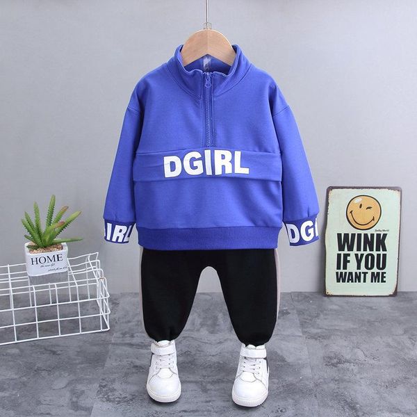 

clothing sets autumn children boy sport clothes baby long sleeve t-shirt pants 2pcs girls kids toddler tracksuits 1 2 3 4 years, White