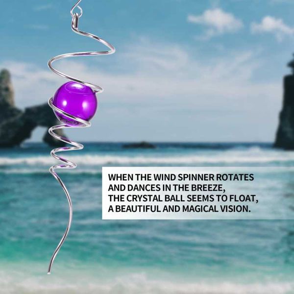 

decorative objects & figurines wind spinner watching spiral stabilizer ball hanging sparkling for spinning bedroom garden cafe home decorati