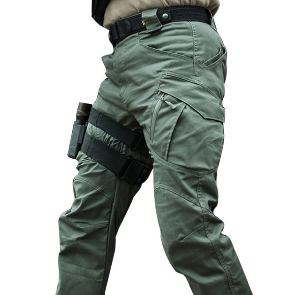 

Urban tactical military men's SWAT combat multi pocket raincoat wear-ristant informal, 5XL, Black