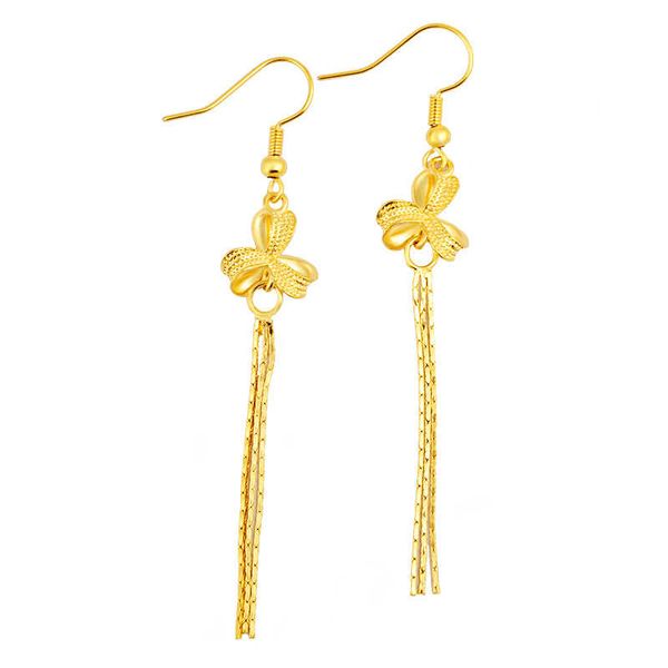 

women's small windmill 24k gold plated dangle & chandelier earrings njge107 fashion wedding gift women yellow gold plate jewelry earrin, Silver