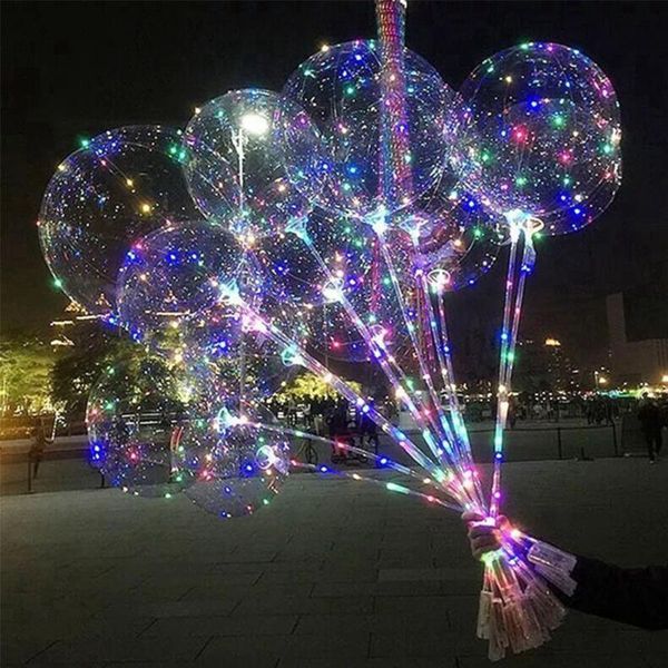 

party decoration 50pcs 5/10/18 inch balloons luminous transparent helium wedding birthday festival light balloon