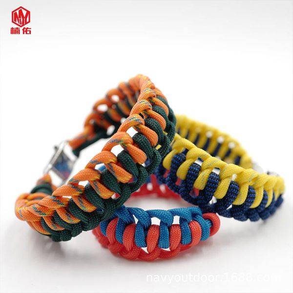 

retro nordic ins fashion portable bracelet paracord hand-woven wild non-adjustable lock outdoor gadgets