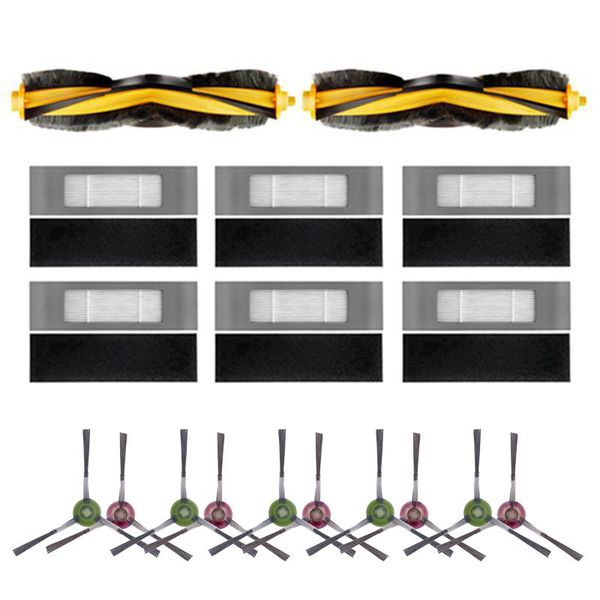 

vacuum cleaners main brush side for ecovacs deebot ozmo t8 / aivi robot cleaner filter accessories