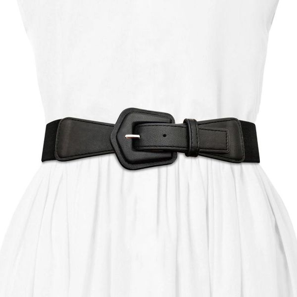 

belts women stretchy wide waist belt stretch thick for dress, Black;brown