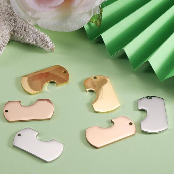 

charms strip split heart mirror polish stainless steel for diy making necklace keychain lovers jewelry, Bronze;silver