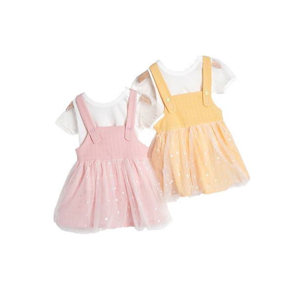 

t-shirt+princessdress2pcssetsforgirlssummergirlssuitkidsclothingsetstoddlerbabygirloutfitsclothesfornewborn, Red;yellow