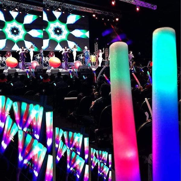 

party decoration 30pcs led flashing bubble luminous stick toy bar ktv prom props colorful fluorescent carnival flash wedding birthday
