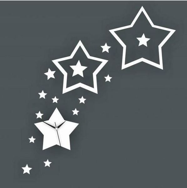 

wall clocks 2021 promotion real home decoration mirror clock living room modern 3d quartz needle acrylic