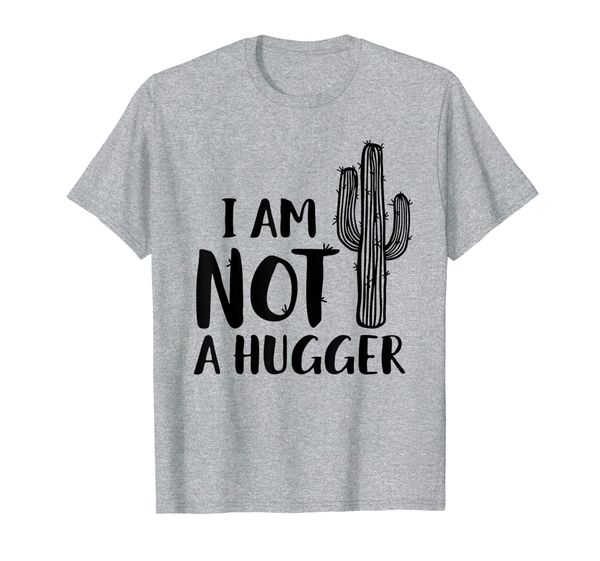 

i'm not a hugger funny cactus t-shirt succulent cactus t-shirt, White;black