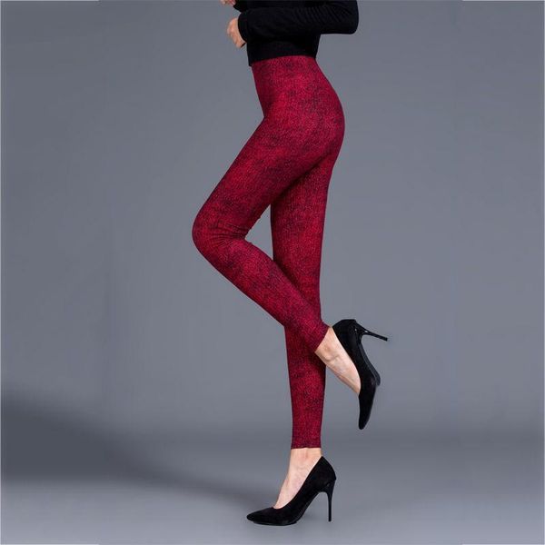 

women's leggings push up high waist summer 2021 women imitation denim printed fashion brushed stretch soft slim, Black