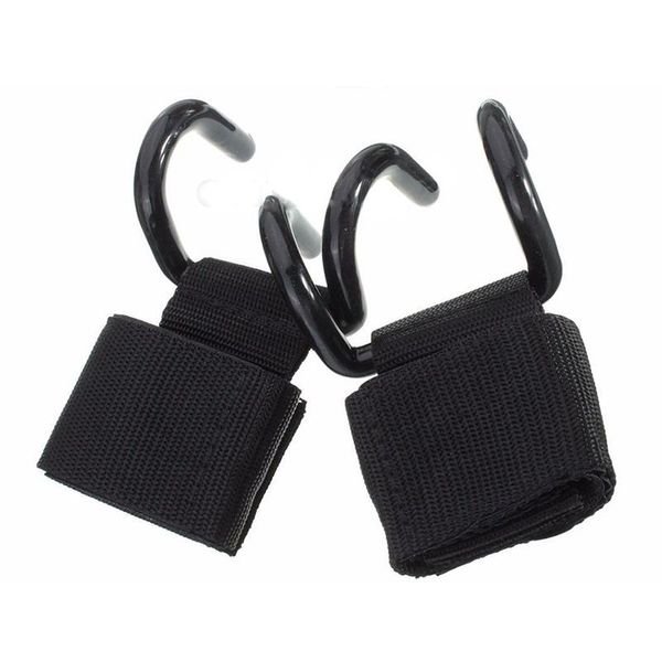

wrist support weight lifting training gym hooks bar grips grippers straps gloves, Black;red
