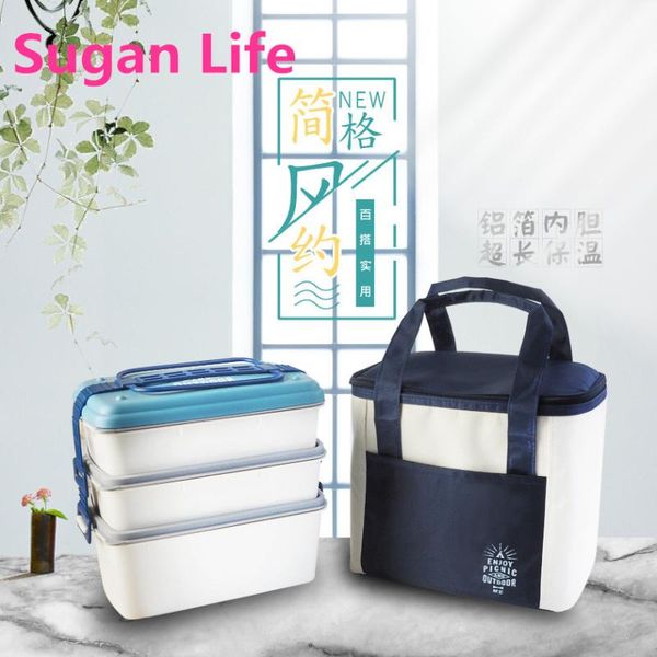 

dinnerware sets sugan life japanese microwave lunch box for kids portable leakproof school bento wheat straw children container