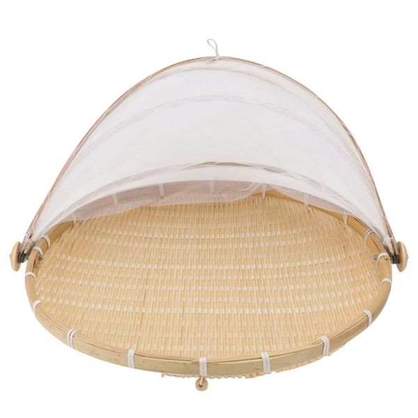 

storage baskets basket air dry kitchen dustpan with mesh cover