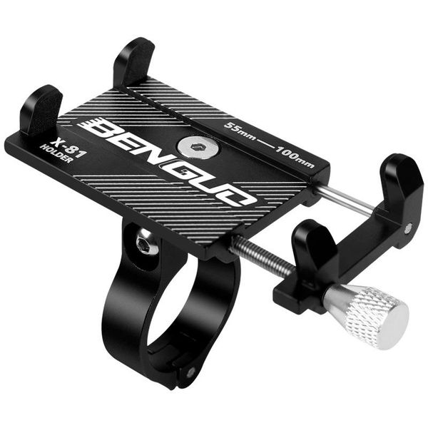 

cell phone mounts & holders aluminum bicycle holder for 3.5-6.2 inch smartphone adjustable support gps bike stand mount navigation fixed bra