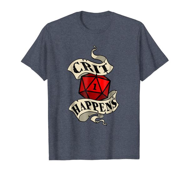 

Funny "Crit Happens" Dice Design I RPG T-Shirt, Mainly pictures