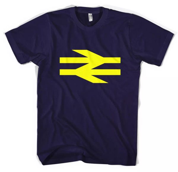 

new retro british rail logo t shirt all sizes colours, White;black