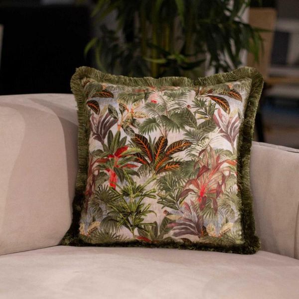 

cushion/decorative pillow tropical leaf velvet and cover case sofa home decoration living room cushion square 45x45cm