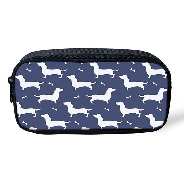 

cartoon dachshund 3d pattern kids pencil bag children case travel cosmetic bags for women stationery school supplies & cases