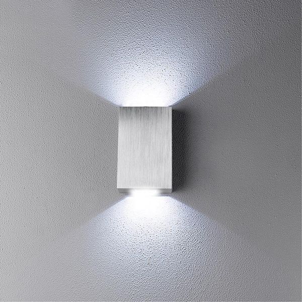 

wall lamps modern dual head 2w led light indoor and outdoor decoration aluminum mini lamp ac 110v 220v