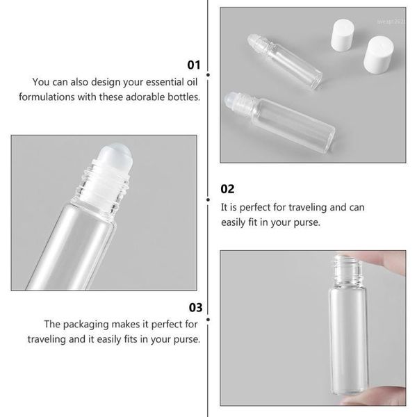 

storage bottles & jars 12pcs empty roller bottle essential oil refillable sub