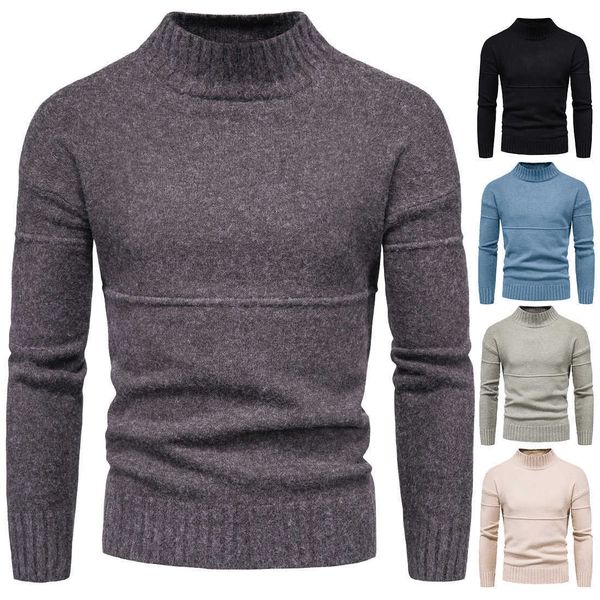 

men's sweaters winter pullovers good quality solid warm casual male slim fit elastic size 2xl eoeu, White;black