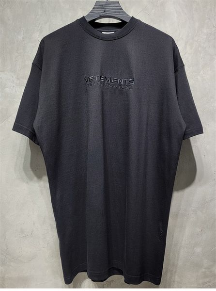 

men's t-shirts friendly vets soon male shirt woman oversize multicolored embroidered vetements brand vtm, White;black
