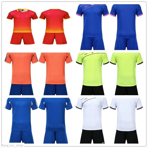 

2021 soccer jersey sets smooth royal blue football sweat absorbing and breathable children's training suit 001 439240, Black