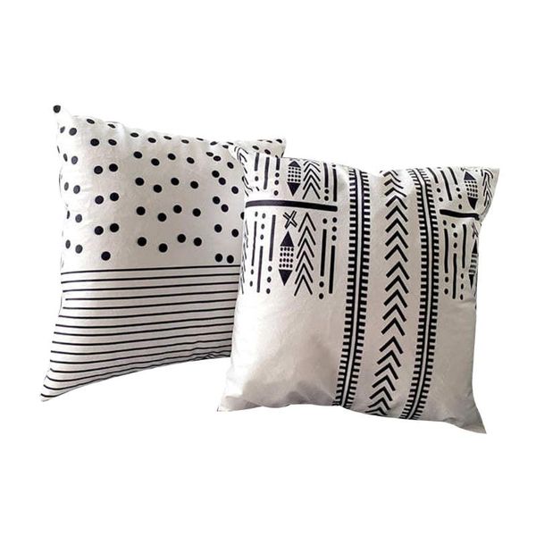 

pillow case geometric pillowcase simple fashion linen cases decorative square pillowcases for car home holiday