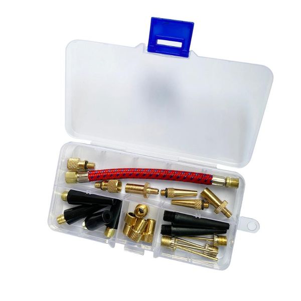 

bike pumps 21pcs tube air hose adapter kits bicycle repair tools tire inflatable outdoor anti-resistance repairing elements