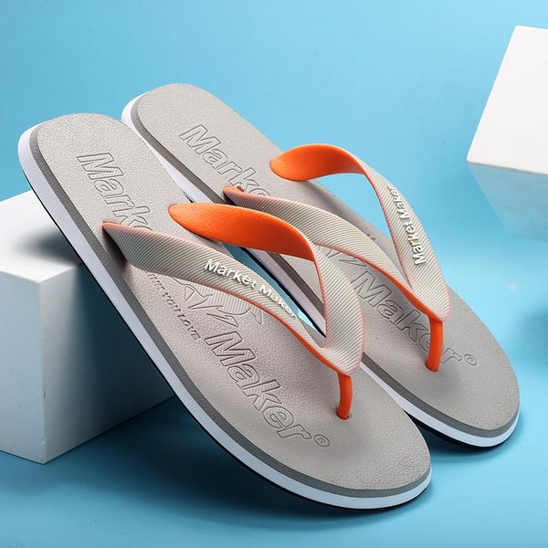 

slippers 2021 summer men's flip flops beach sandals autumn outdoor non-slip casual shoes wholesale size 39-44, Black