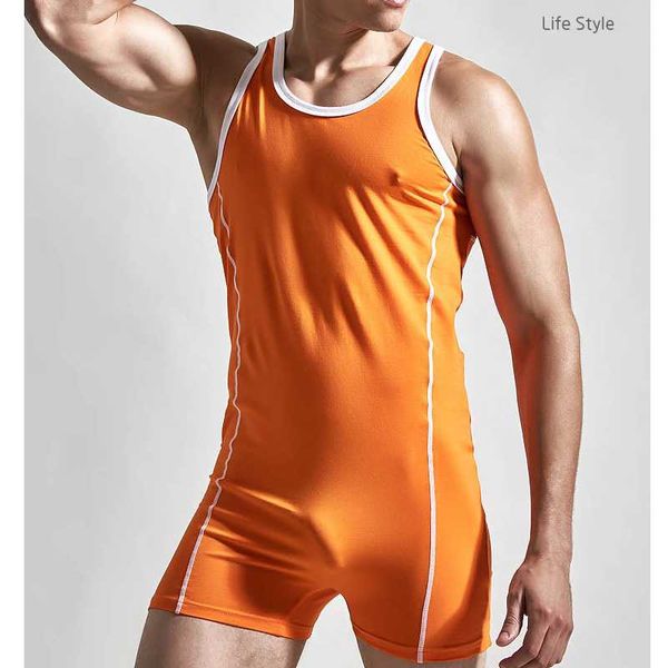 

mens undershirts mesh see through bodysuits one-piece leotard sports jumpsuits fitness bodywear wrestling singlet running vest jerseys, Black;blue