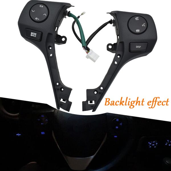 

84250 02560 bluetooth phone steering wheel buttons switch audio control for toyota corolla rav4 2014 car styling
