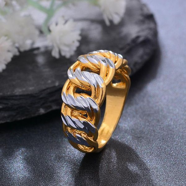 

wedding rings ethiopia dubai two-color gold for women girls butterflyr 2021 trend ring jewelry party, Slivery;golden