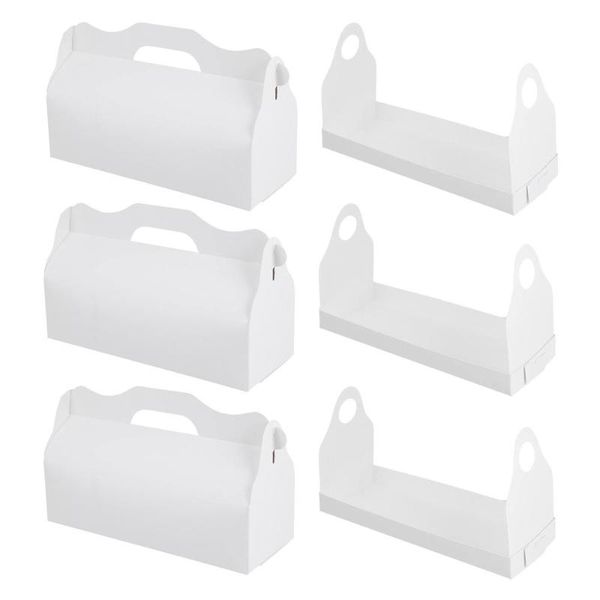 

10pcs bakery boxes portable packing cake package pastry gift wrap