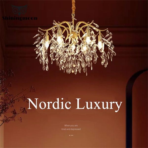 

chandeliers nordic luxury crystal lighting european led ceiling chandelier living dining room bedroom home decor light fixtures