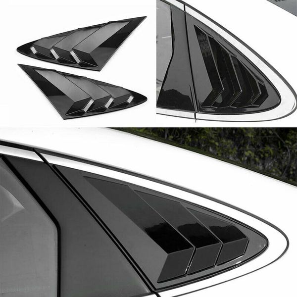 

for hyundai sonata 2020-2021 rear side window quarter louver cover gloss black
