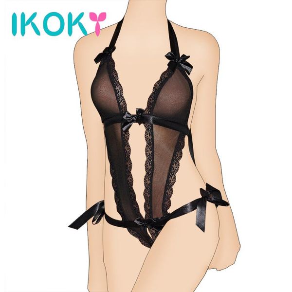 

bras sets lingerie for women lace v-neck onesies open crotch costumes erotic underwear sleepwear couples adults products size, Red;black