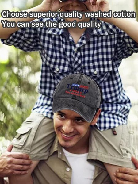 

outdoor hats trump 2024 hat for men take america back baseball cowboy (washable) black, Black;white